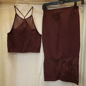 BCBGENERATION 2 piece skirt set, in rust